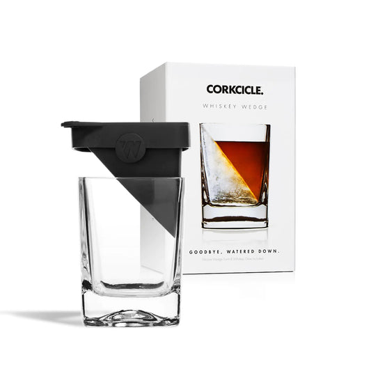 Corkcicle Whiskey Chilling Wedge & Glass – upscale wine and spirit accessory from Marmot & Stag