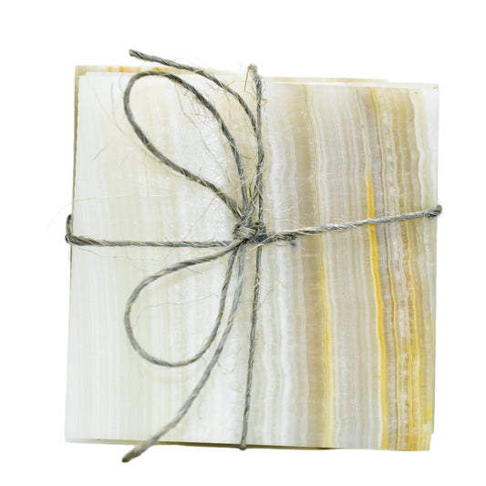 Handcrafted Onyx Stone Coaster Set – upscale wine and spirit accessory from Marmot & Stag