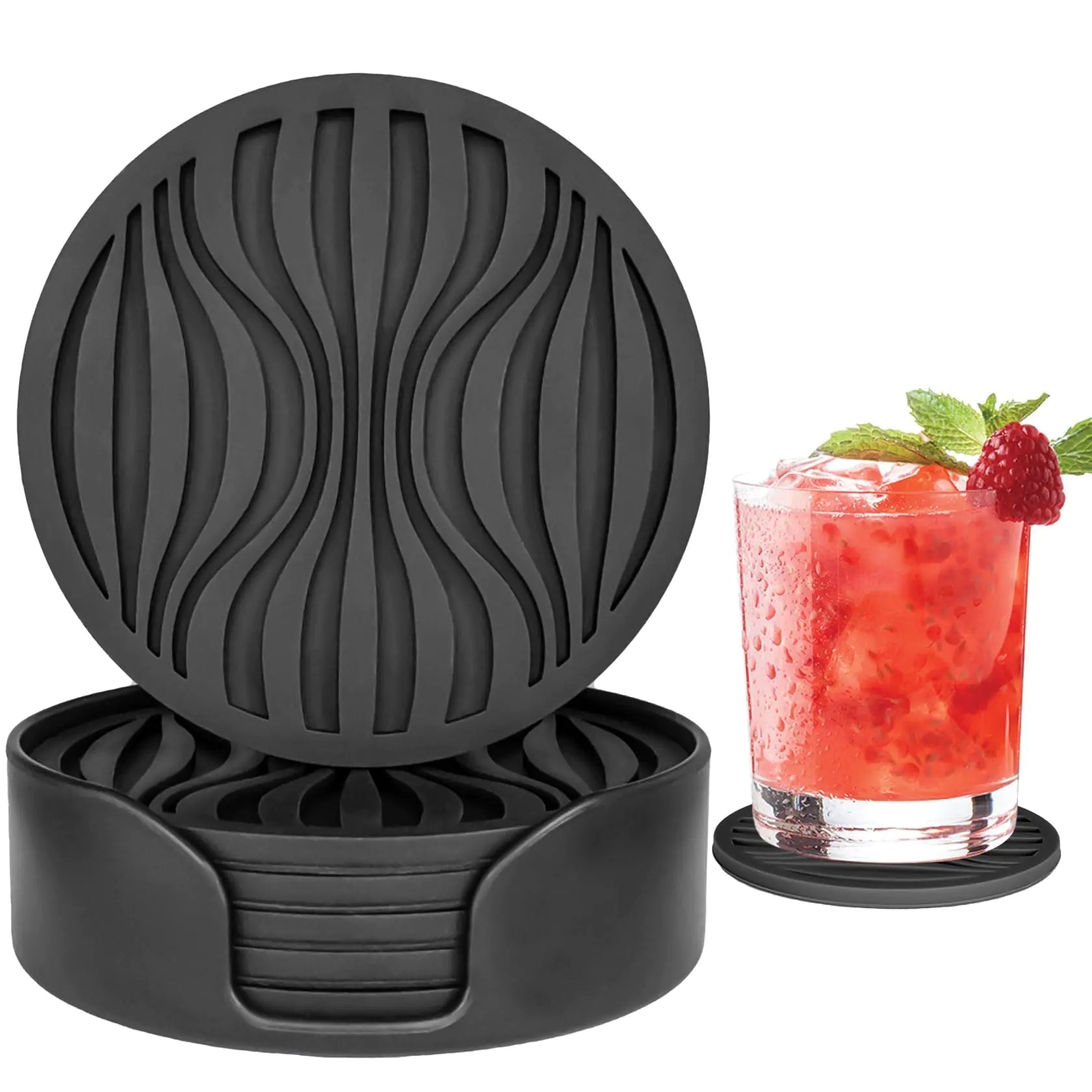 Silicone Outdoor Coaster Set – upscale wine and spirit accessory from Marmot & Stag