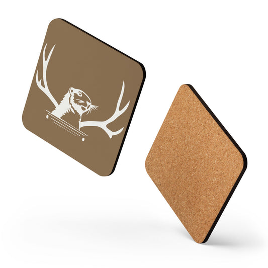 Marmot & Stag Cork Backed Coaster (Saddle / Cream) – upscale wine and spirit accessory from Marmot & Stag